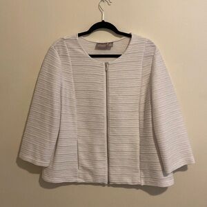 Chicos White Zip Up Jacket